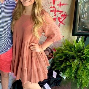 “Better Together” Swing Tiered Gauze Dress